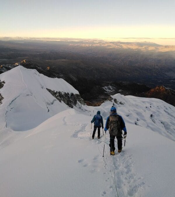 Vallunaraju mountaineering climb in the Cordillera Blanca