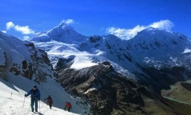 Glacier ascent during Urus Ishinca Tocllaraju Expedition