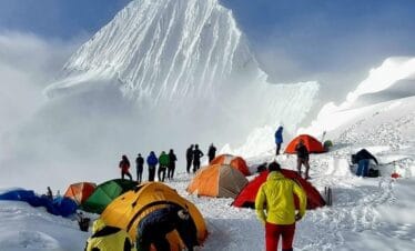 Alpamayo Climbing Expedition west face ice route in the Cordillera Blanca