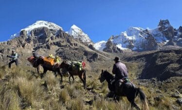 Andean village encounter along the Short Huayhuash Trek