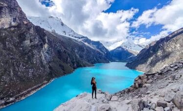 Laguna Paron turquoise lake in the Cordillera Blanca