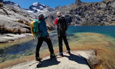 Trekking Laguna Churup from Huaraz with alpine lake views
