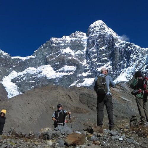 Portachuelo Pass at 15,912 ft on the six-day Cordillera Blanca trek