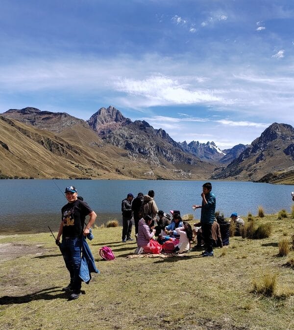 Laguna Querococha during Chavin archaeological tour from Huaraz