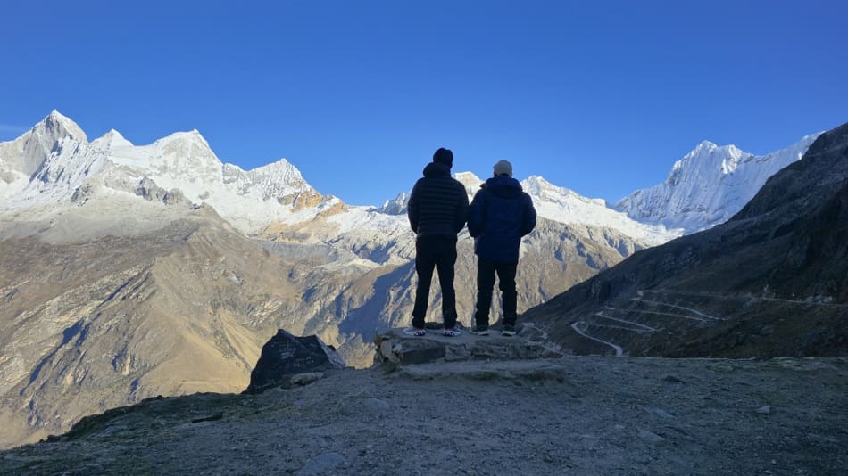 Portachuelo Pass at high altitude in the Cordillera Blanca
